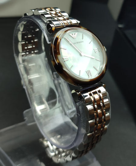 Armani Women’s Watch 2 tone Mother Of Pearl